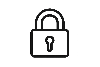 Picture of a lock for an icon. transparent
