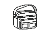 Simple Icon of a bag that is describing a bag that compact but spacious. Transparent